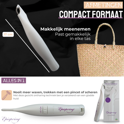 Epispring® Face & Eyebrow - gezichtsontharing - gezichtsepilator vrouwen